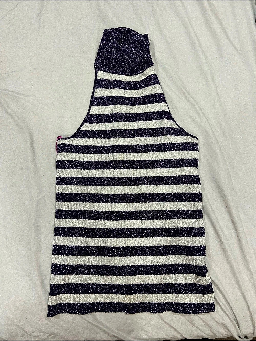 Y2K Purple and Grey Halter top